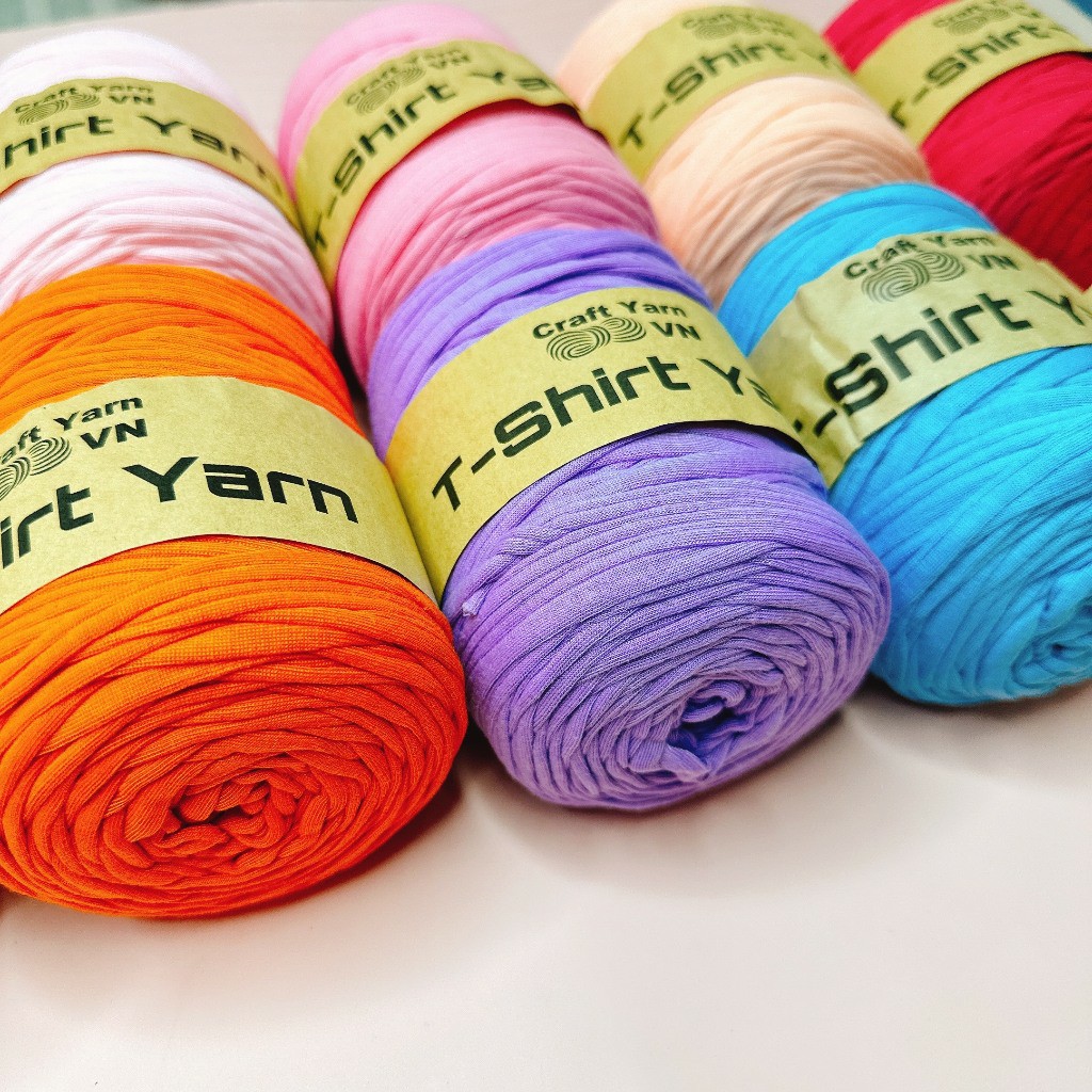 Sợi vải T Shirt Yarn (Vải Polyester) cuộn 250g | Tada Craft