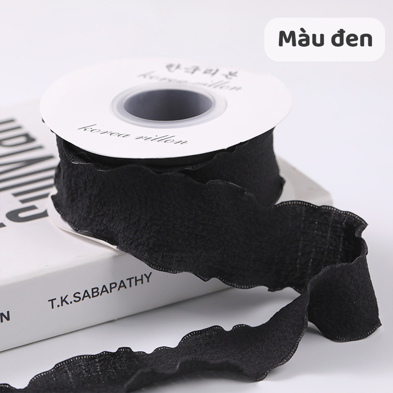 Ruy băng vải bèo 2.5cm (bán mét) | Tada Craft