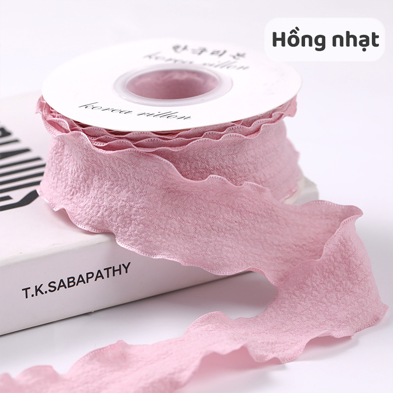 Ruy băng vải bèo 2.5cm (bán mét) | Tada Craft