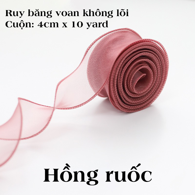 Cuộn ruy băng voan không lõi dài 5m | Tada Craft
