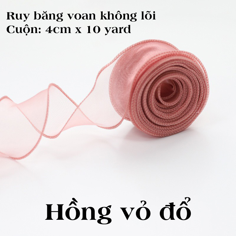 Cuộn ruy băng voan không lõi dài 5m | Tada Craft