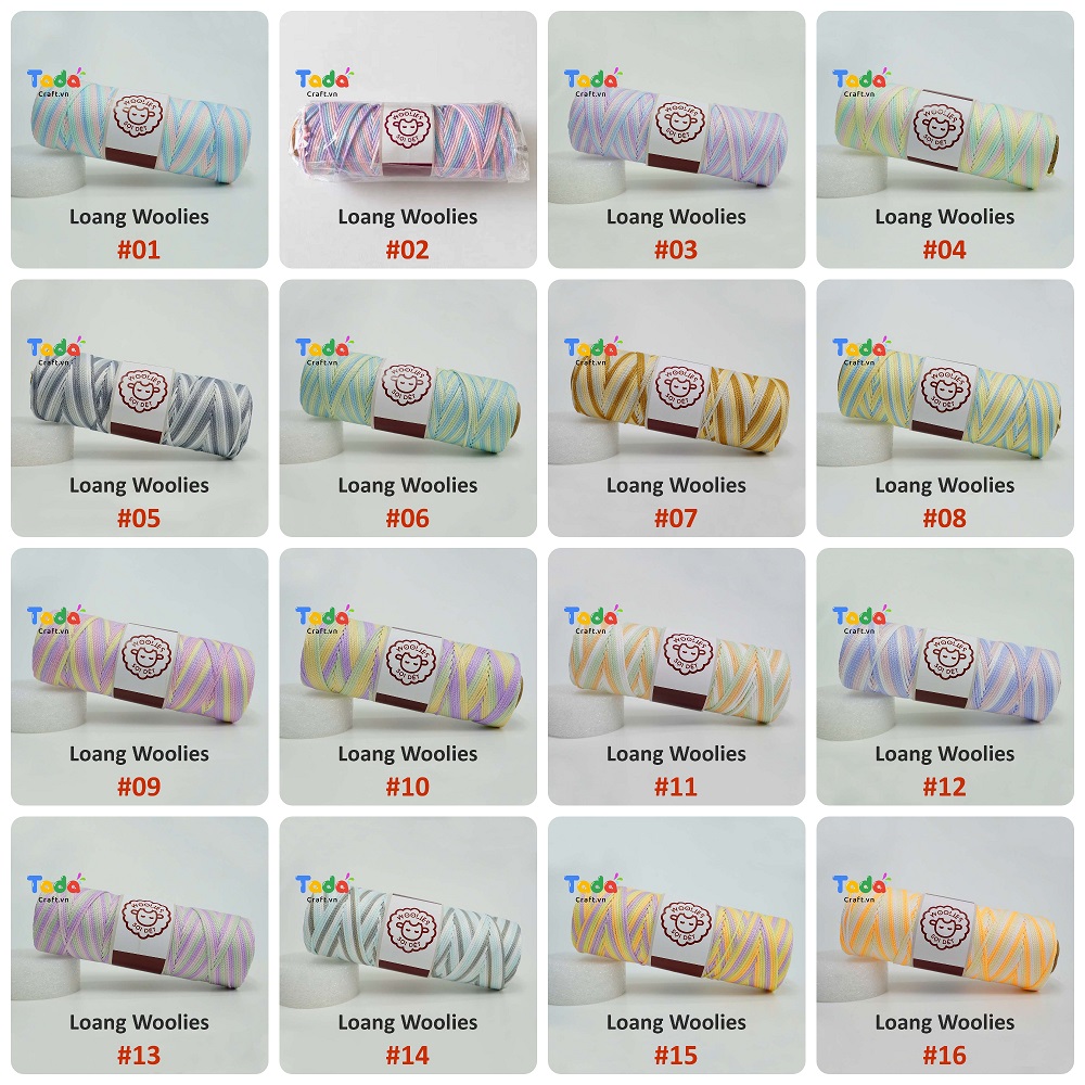 Sợi dệt loang Woolies 2mm | Tada Craft