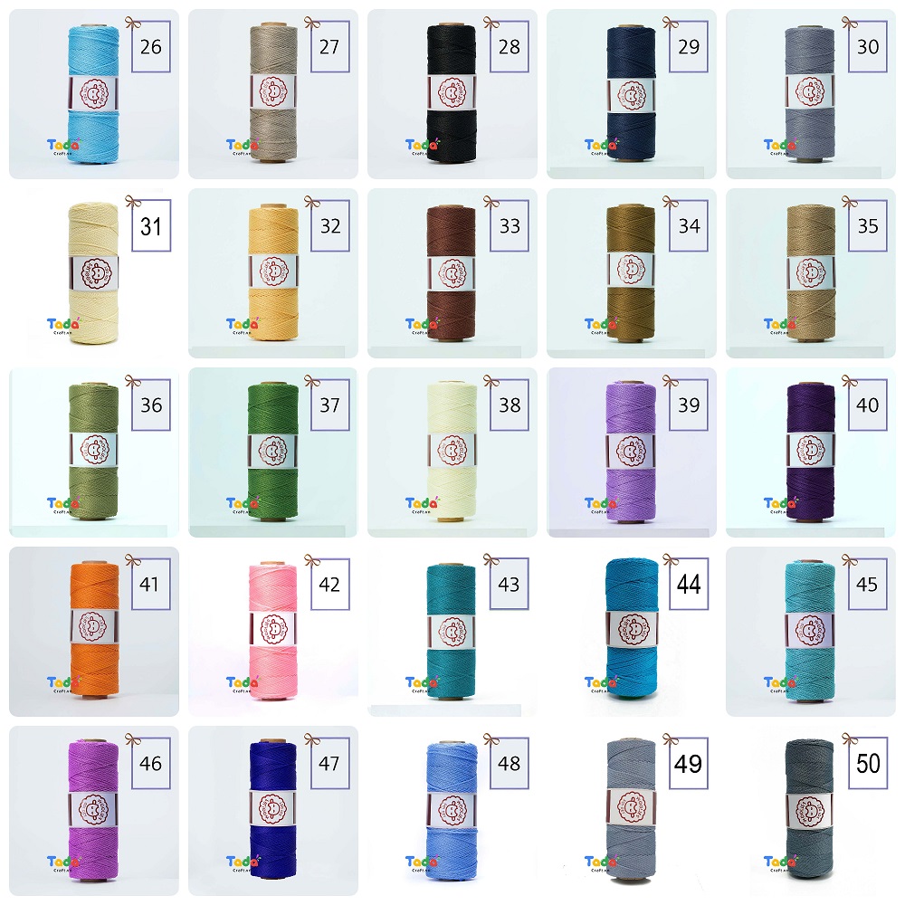 Sợi dệt trơn con cừu Woolies 2mm | Tada Craft