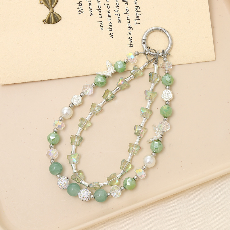 Dây đeo ngọc trai làm dây đeo điện thoại, túi xách | Tada Craft