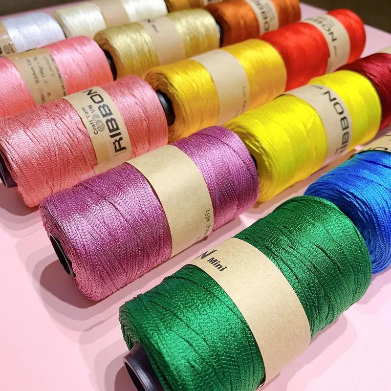 Sợi Ribbon mini 2mm Craft Yarn | Tada Craft