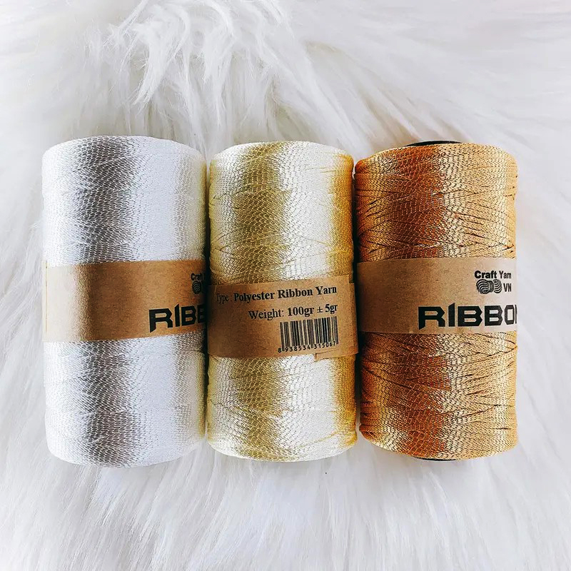 Sợi Ribbon mini 2mm Craft Yarn | Tada Craft