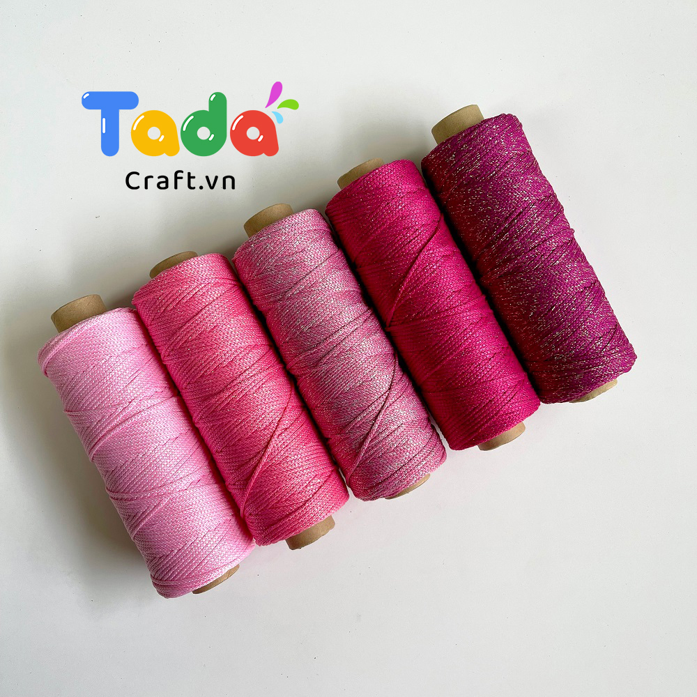 Sợi dệt ống kim tuyến tròn 2mm 125g | Tada Craft