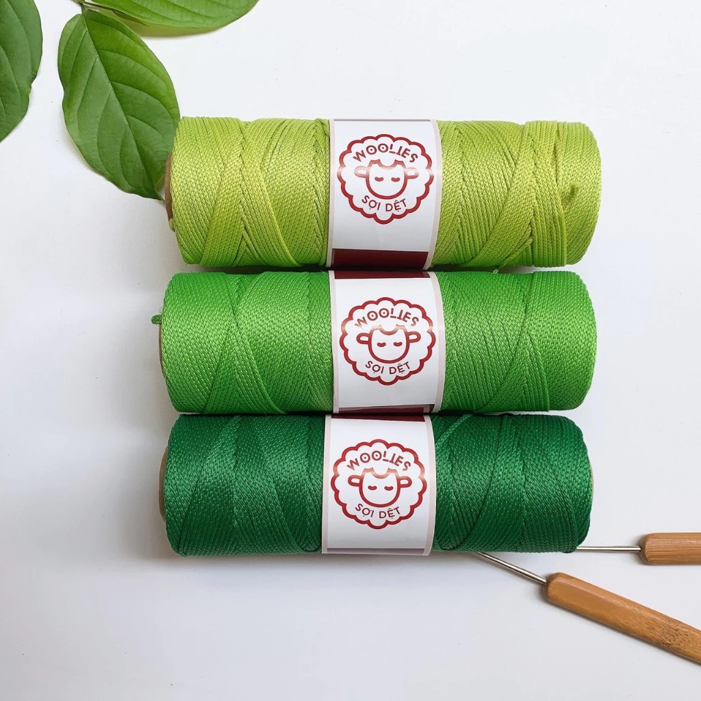 Sợi dệt trơn con cừu Woolies 2mm | Tada Craft