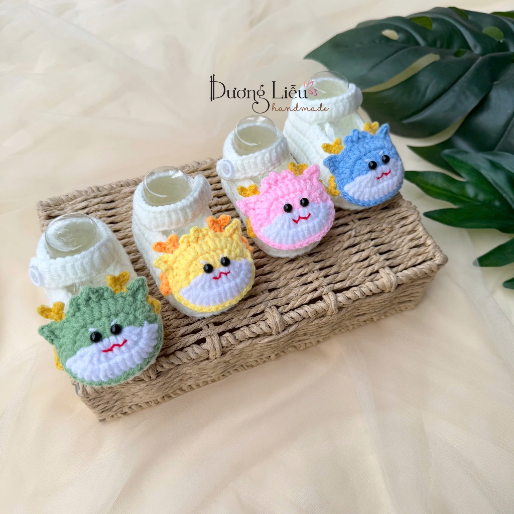 Giày len mẫu con rồng cho bé yêu | Tada Craft