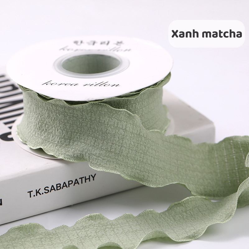 Ruy băng vải bèo 2.5cm (bán mét) | Tada Craft