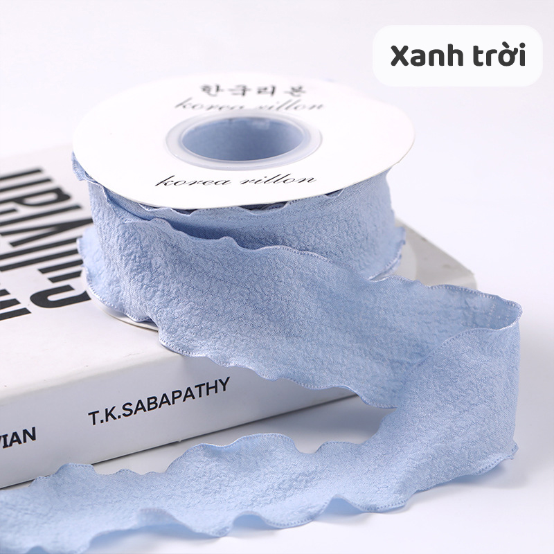Ruy băng vải bèo 2.5cm (bán mét) | Tada Craft