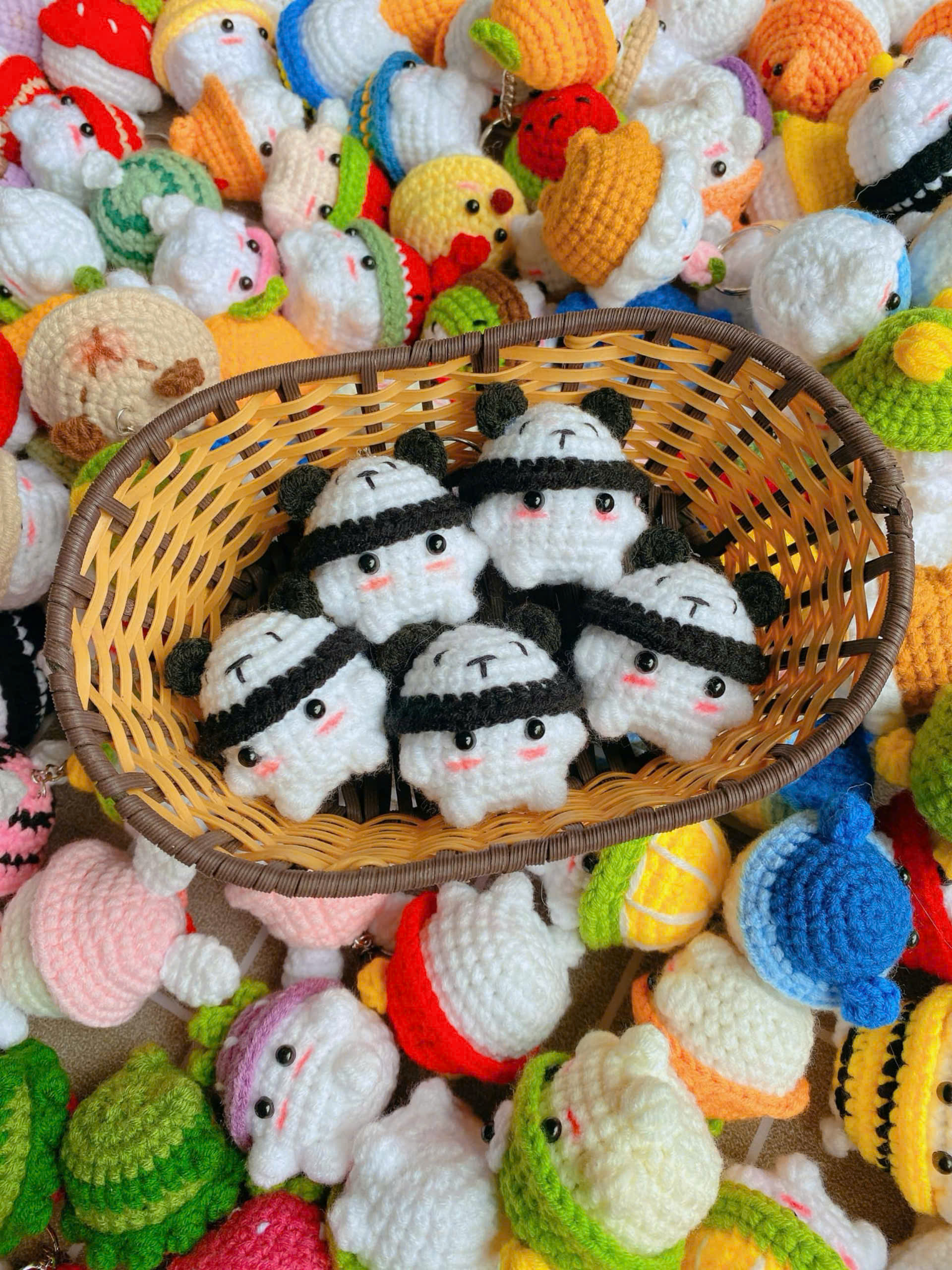 Móc khóa bé nấm handmade