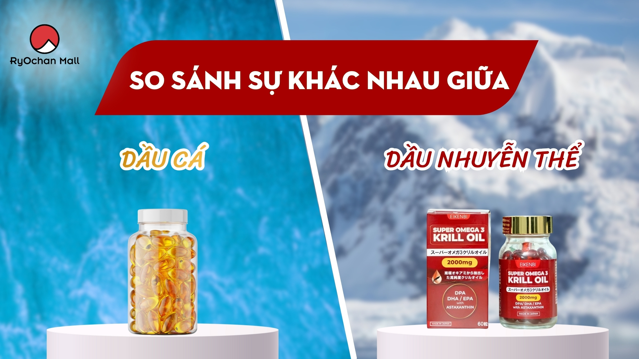 So Sánh Sự Khác Nhau Giữa Dầu Cá Và Dầu Nhuyễn Thể
