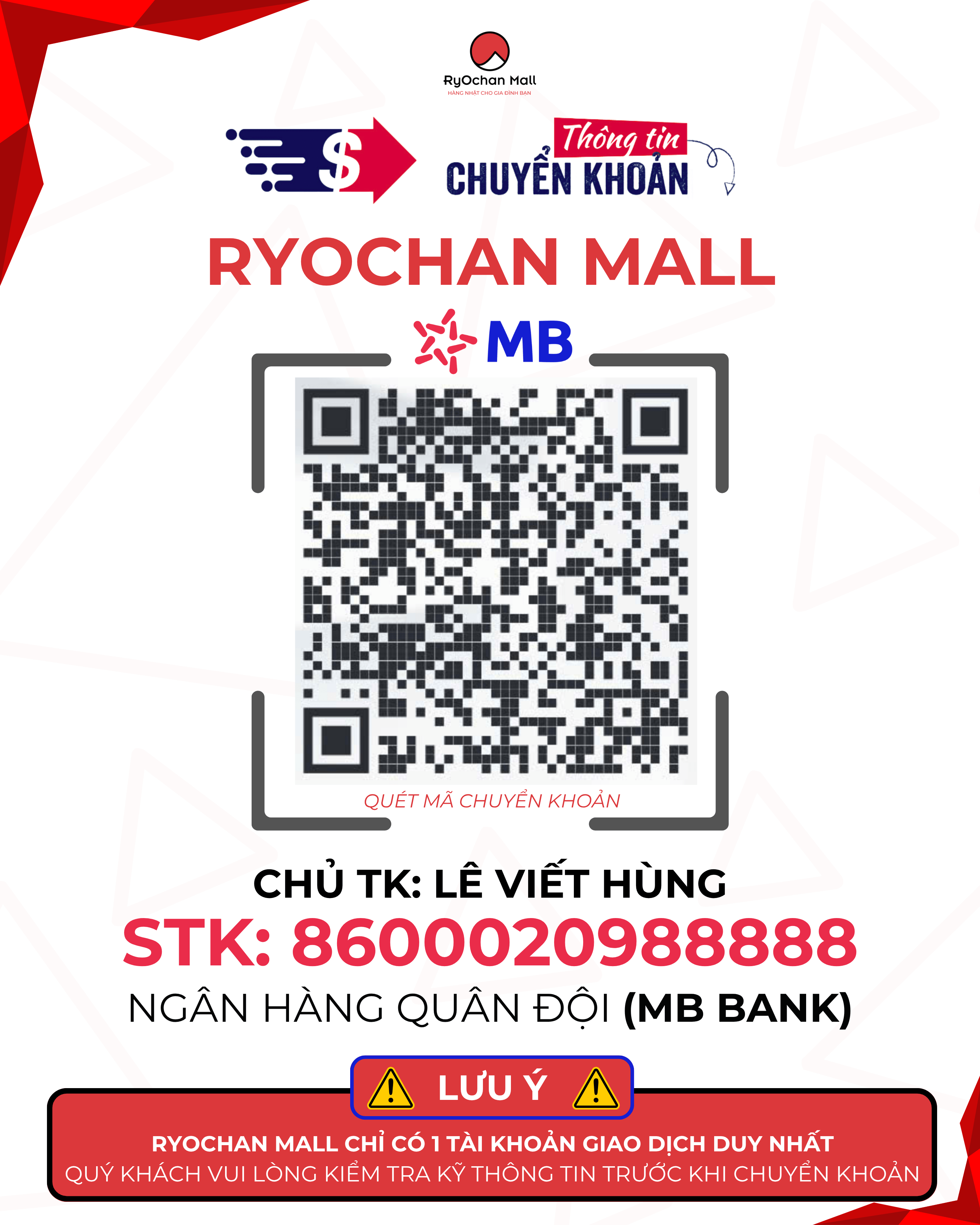 Chính Sách Thanh Toán Tại Ryochan Mall