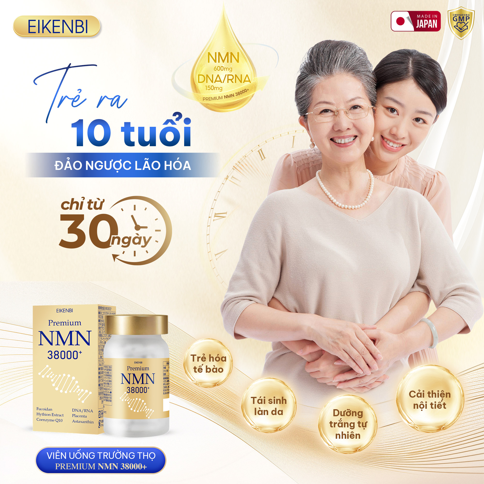 Công Dụng Sản Phẩm Viên Uống Chống Lão Hóa NMN 38000+