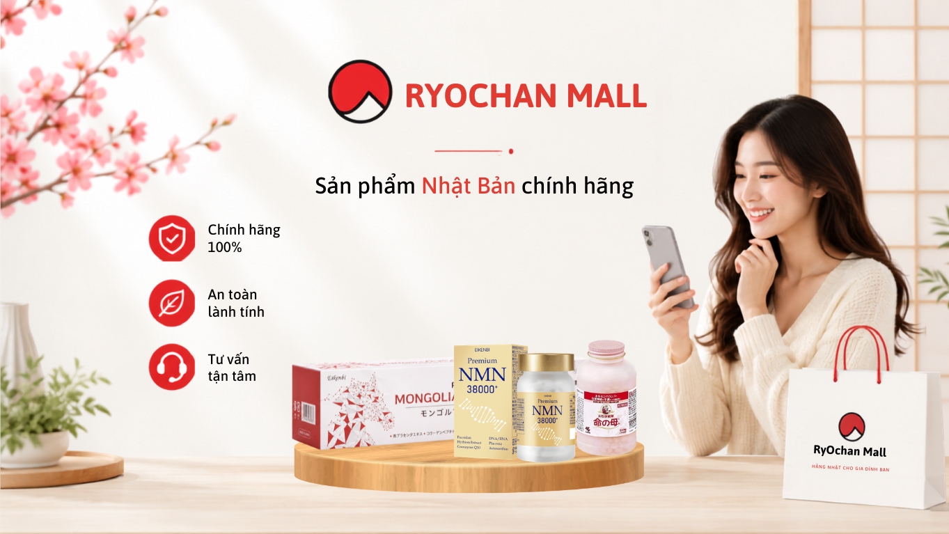 Ryochan Mall là địa chỉ cung cấp TPCN Nhật cho phụ nữ tiền mãn kinh chính hãng