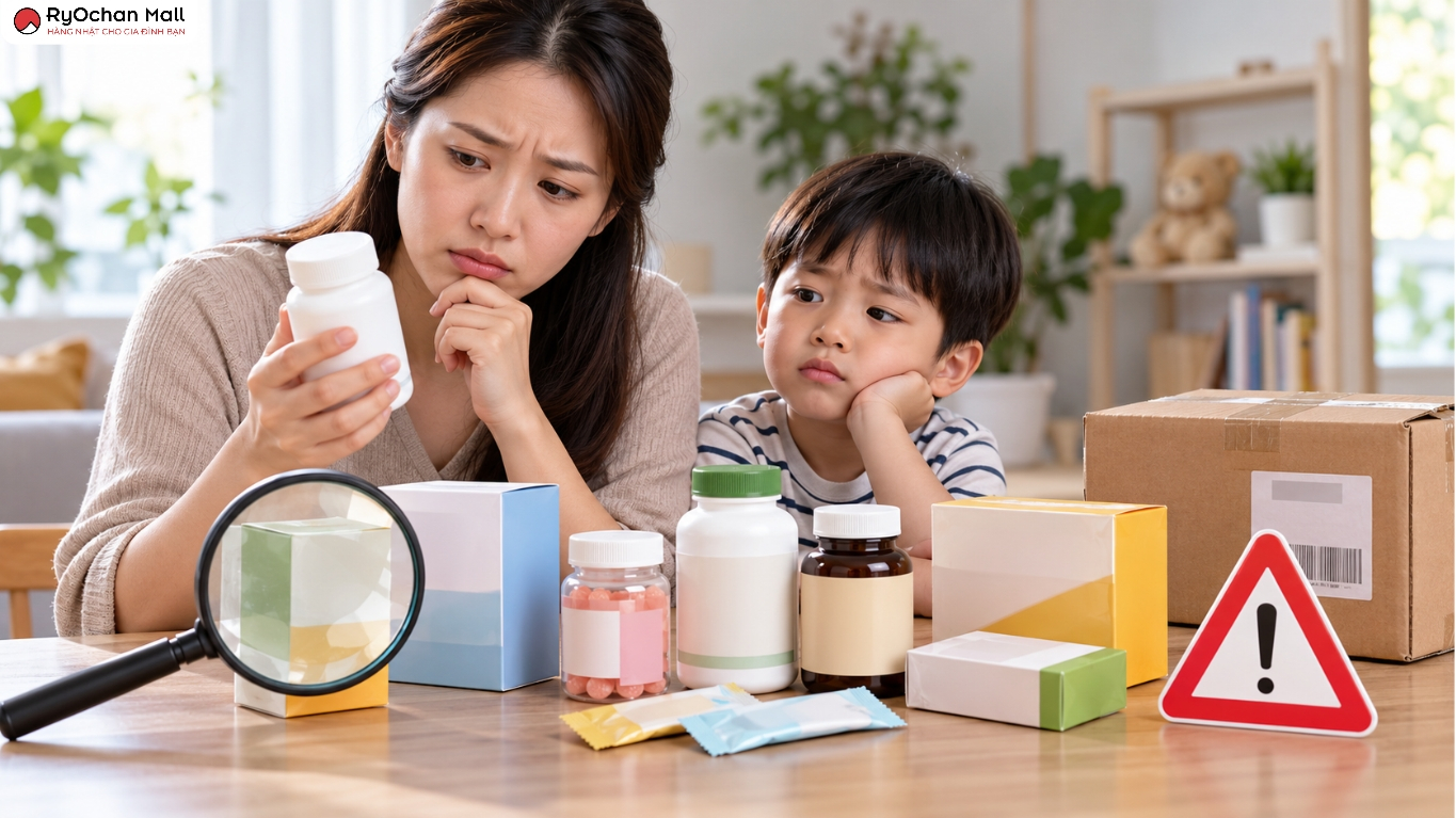 Rủi ro khi mua thực phẩm chức năng Nhật Bản cho trẻ không rõ nguồn gốc