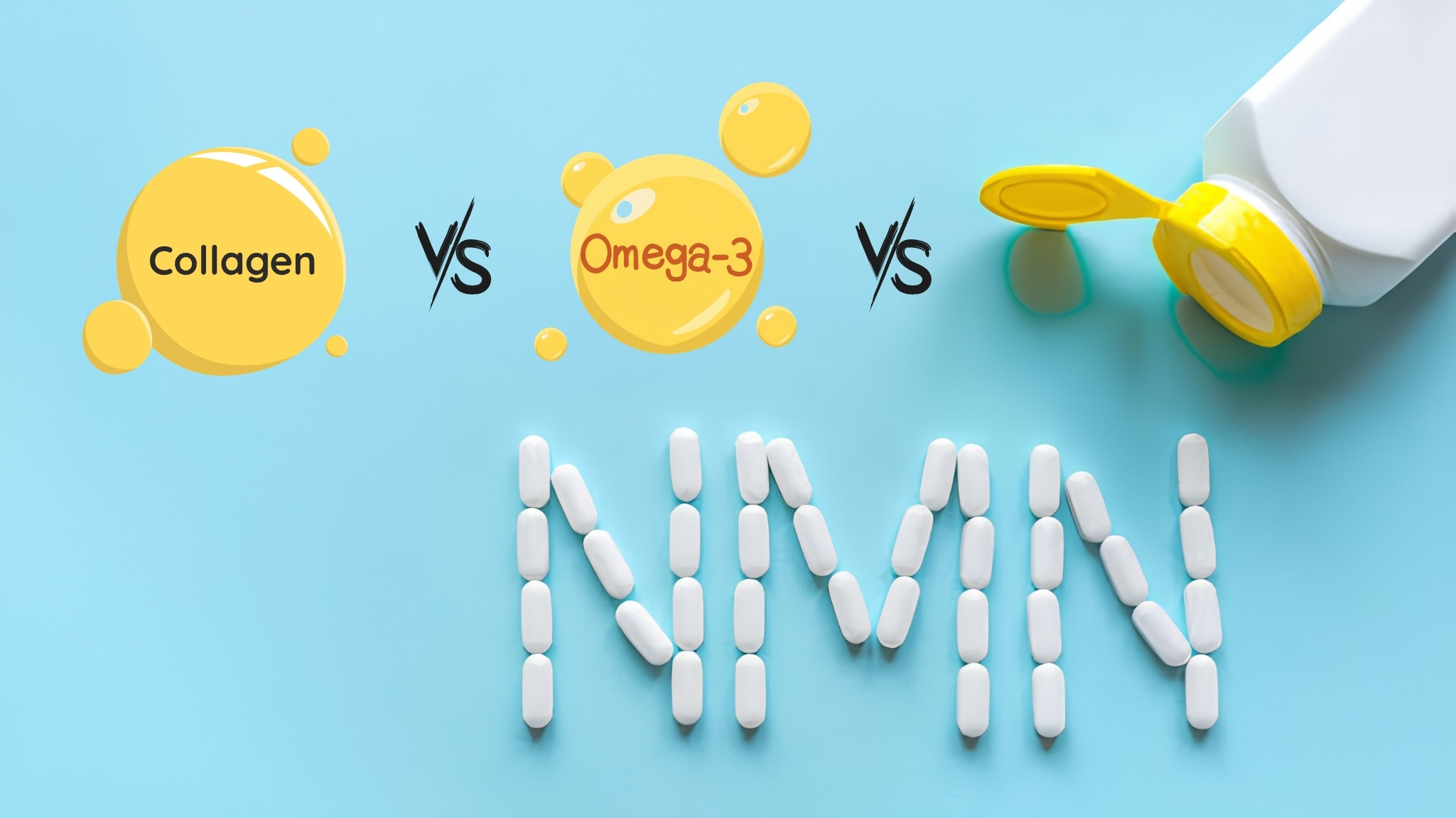 NMN có uống cùng Collagen, Omega 3 được không?
