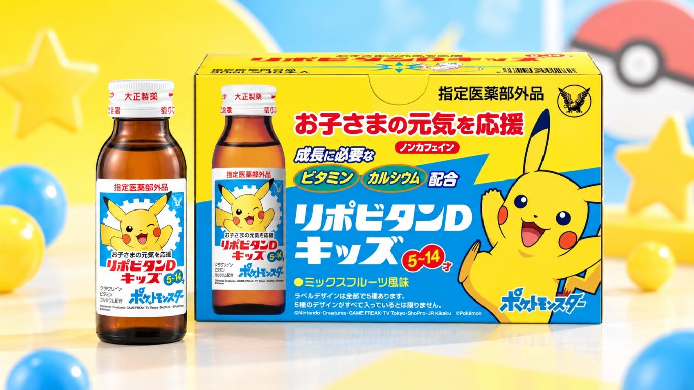 Nước uống bổ sung Vitamin và Canxi Taisho Lipovitan D Kids