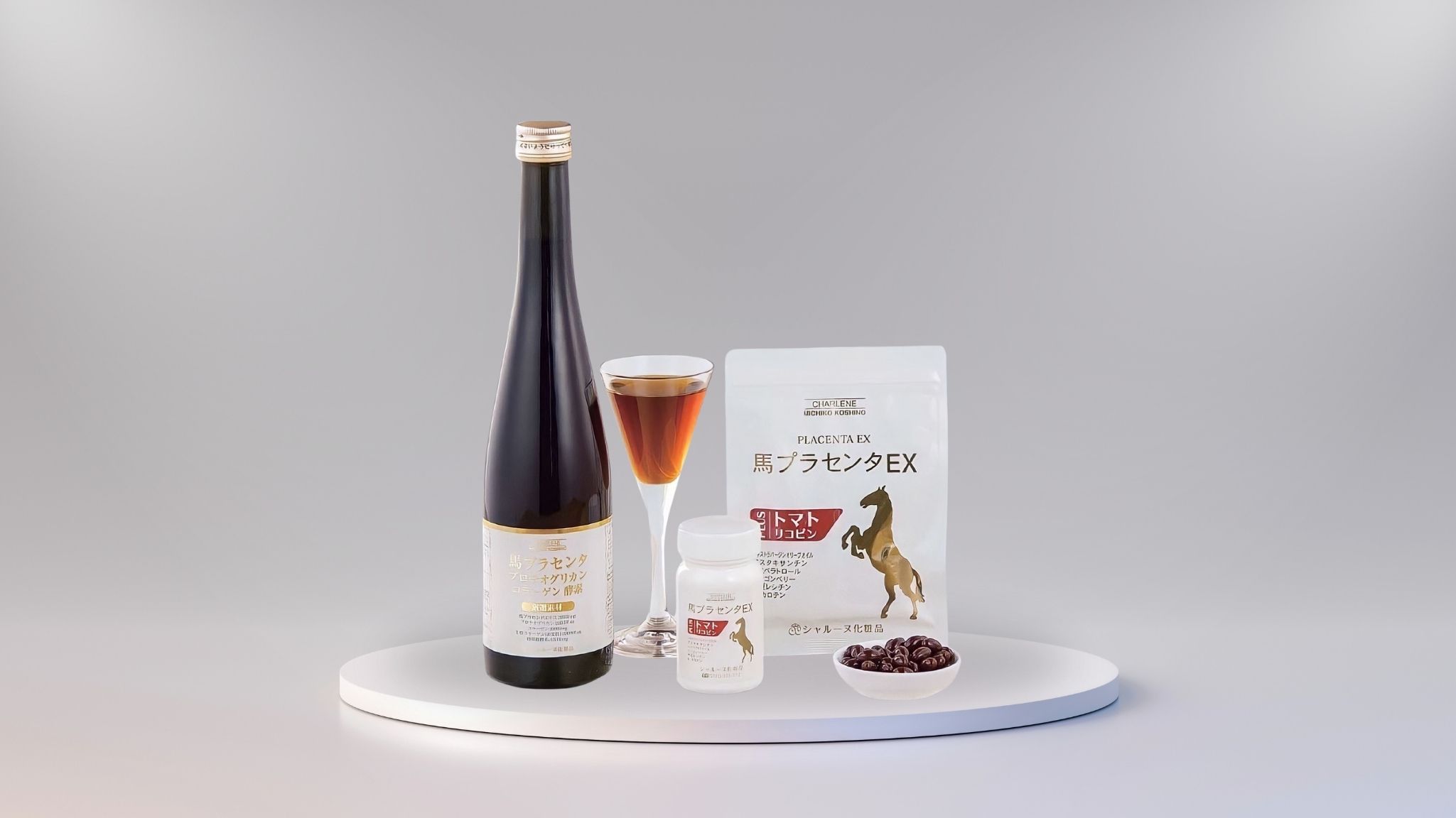 Nước uống đẹp da nhau thai ngựa Collagen Charlene Enzyme