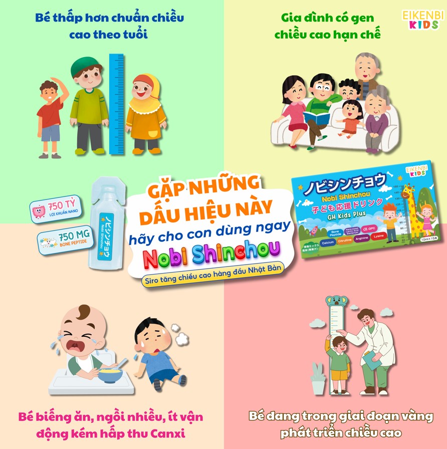Đối Tượng Sử Dụng Siro Tăng Chiều Cao Nobi Shinchou Eikenbi Kids