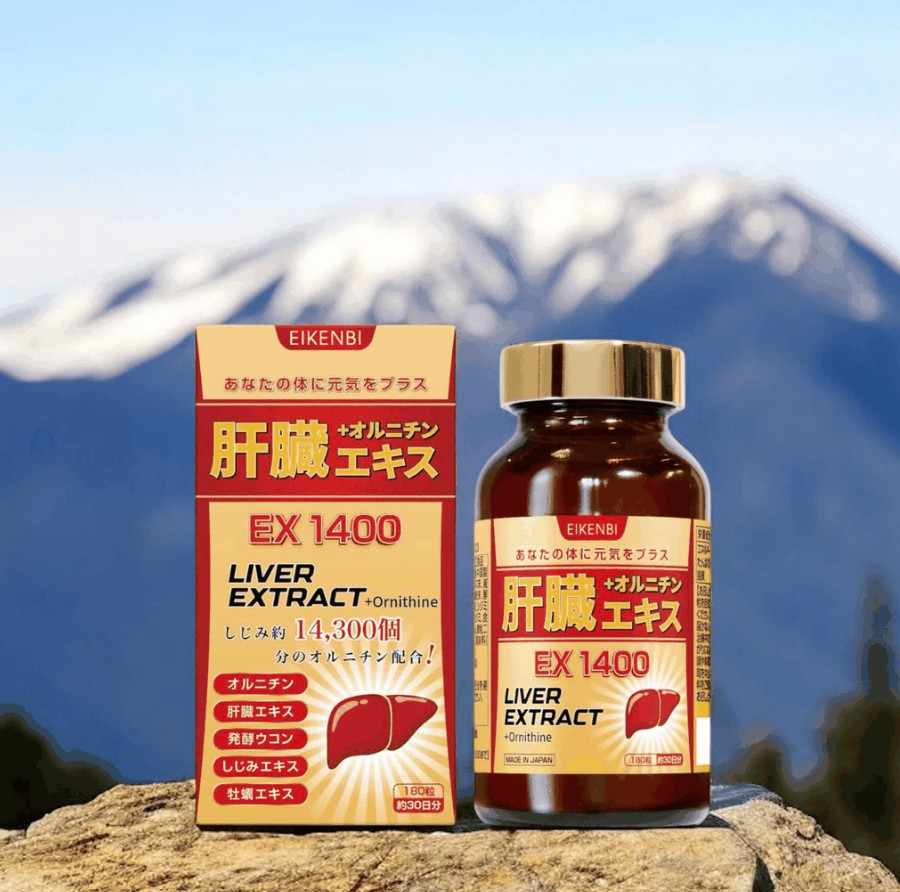 Viên uống Bổ gan thải độc Liver Extract + Ornithine EX 1400 Eikenbi