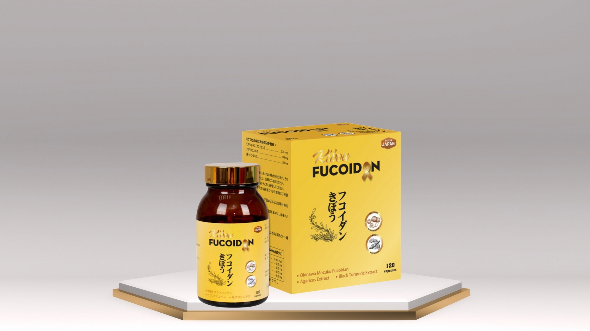 Viên uống Fucoidan tảo vàng Kibou