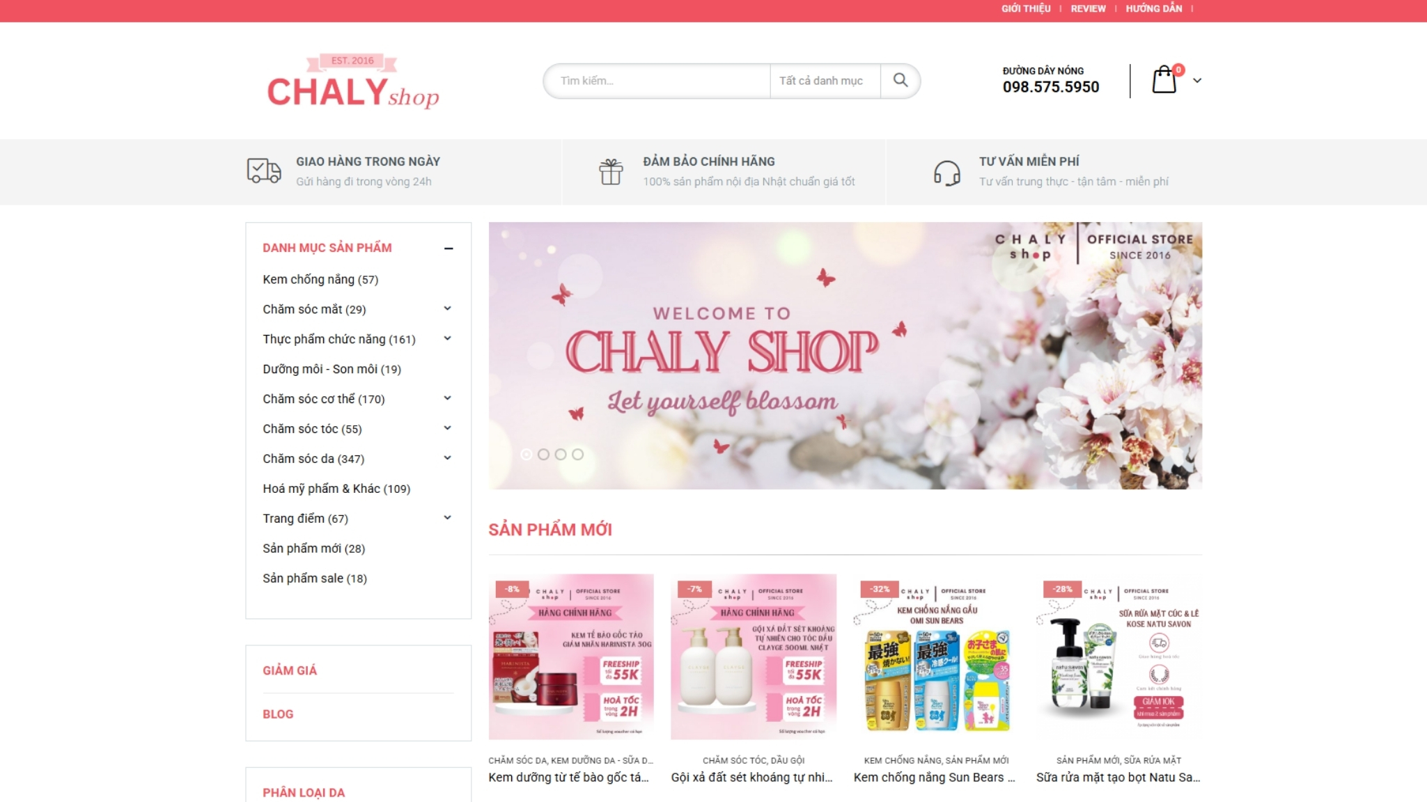 Website Shop Nhật Chaly