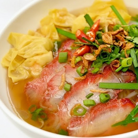Wonton & BBQ Pork Short Soup (No Noodle)