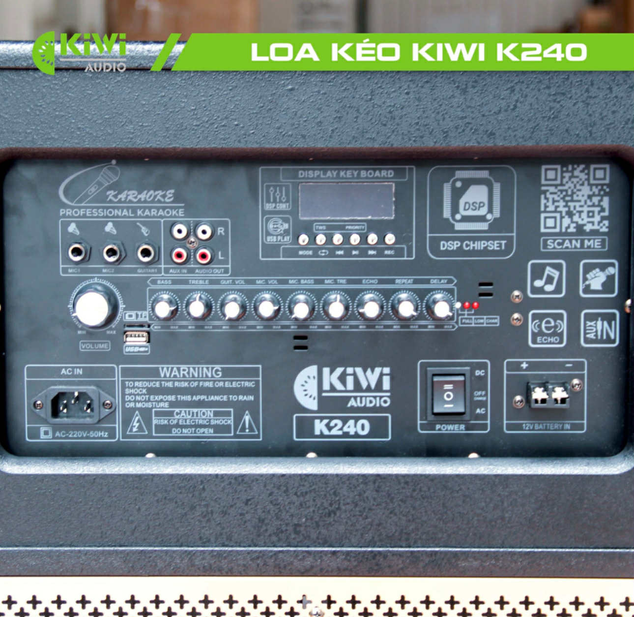 LOA DI ĐỘNG KIWI K240 ( 2 BASS 40 )