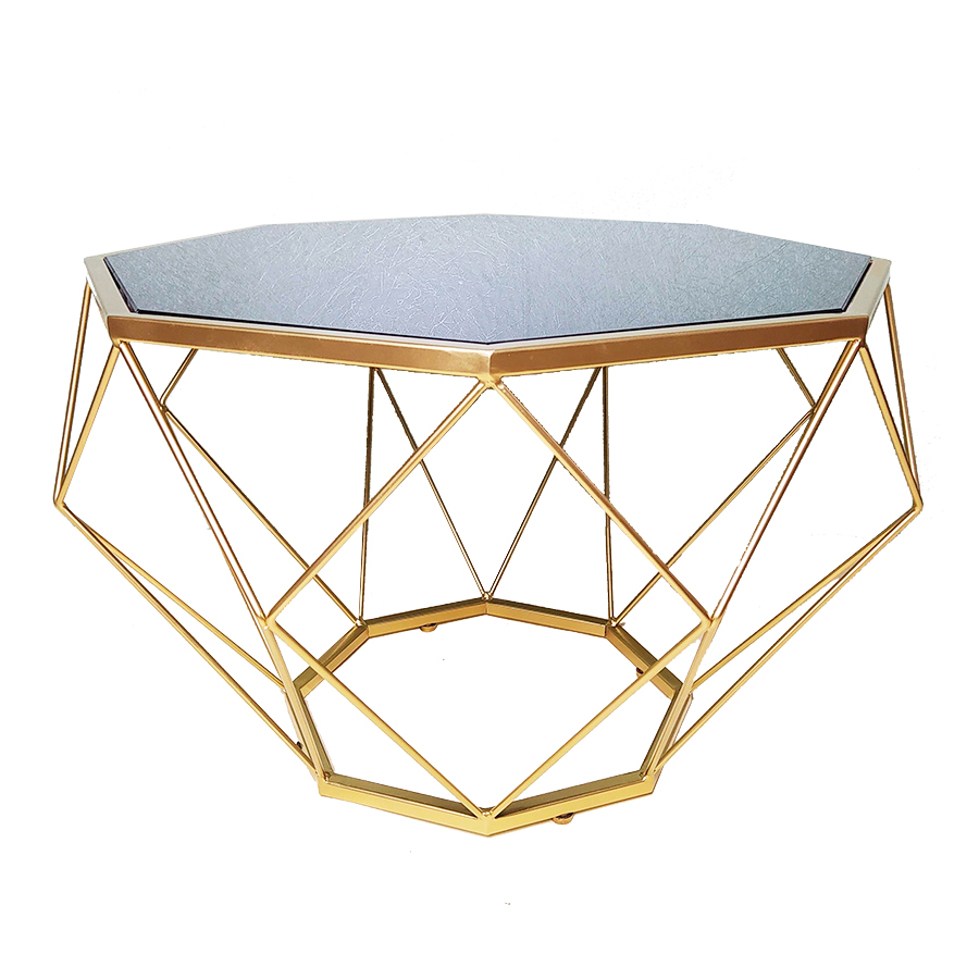 Bàn sofa kim cương mặt kính giá rẻ TPHCM BTS-01