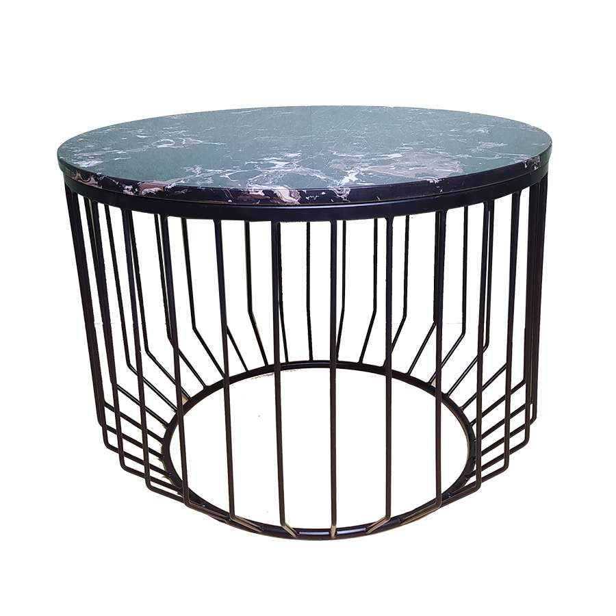 Bàn sofa khung sắt hình lồng chim mặt đá BTS-76