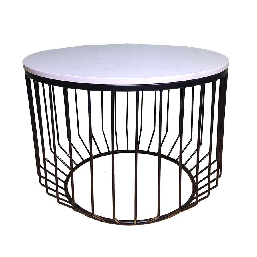 Bàn sofa khung sắt hình lồng chim mặt đá BTS-76