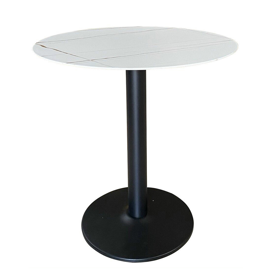 Bàn cafe chân sắt mặt đá chống thấm chống trầy BCF-01