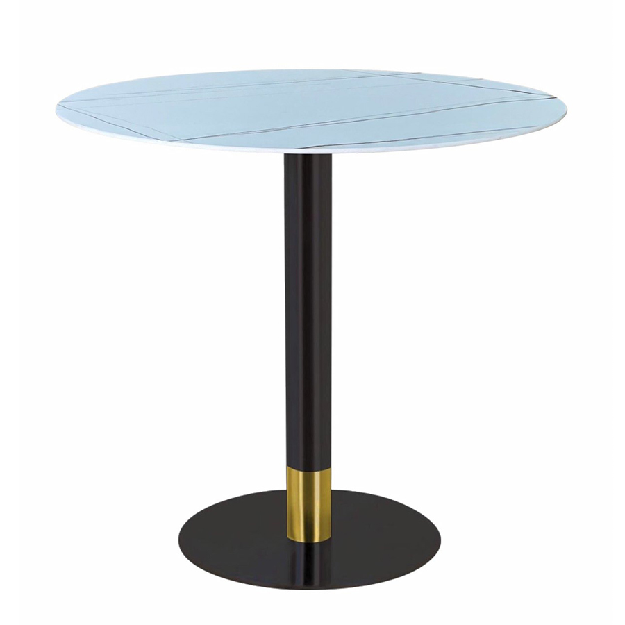 Bàn cafe mặt đá chân sắt sang trọng BCF-04