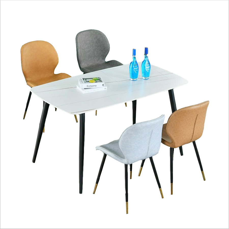 Bộ bàn ăn mặt đá hình chữ nhật 4 ghế giá rẻ BBA-74
