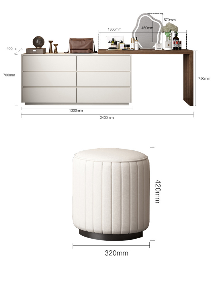 Bộ bàn trang điểm kết hợp tủ trang trí BTD-12
