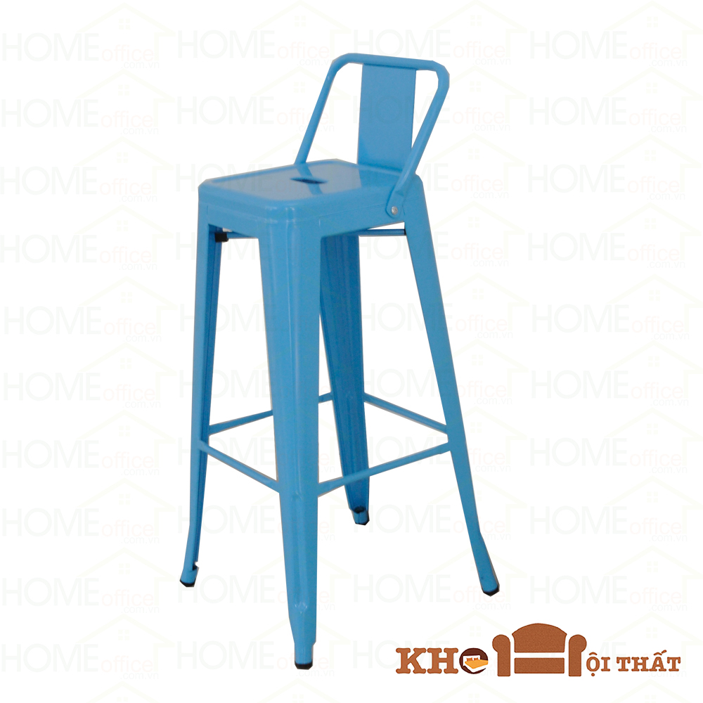 Ghế quầy bar tolix chân cao có lưng tựa lưng GBB-12