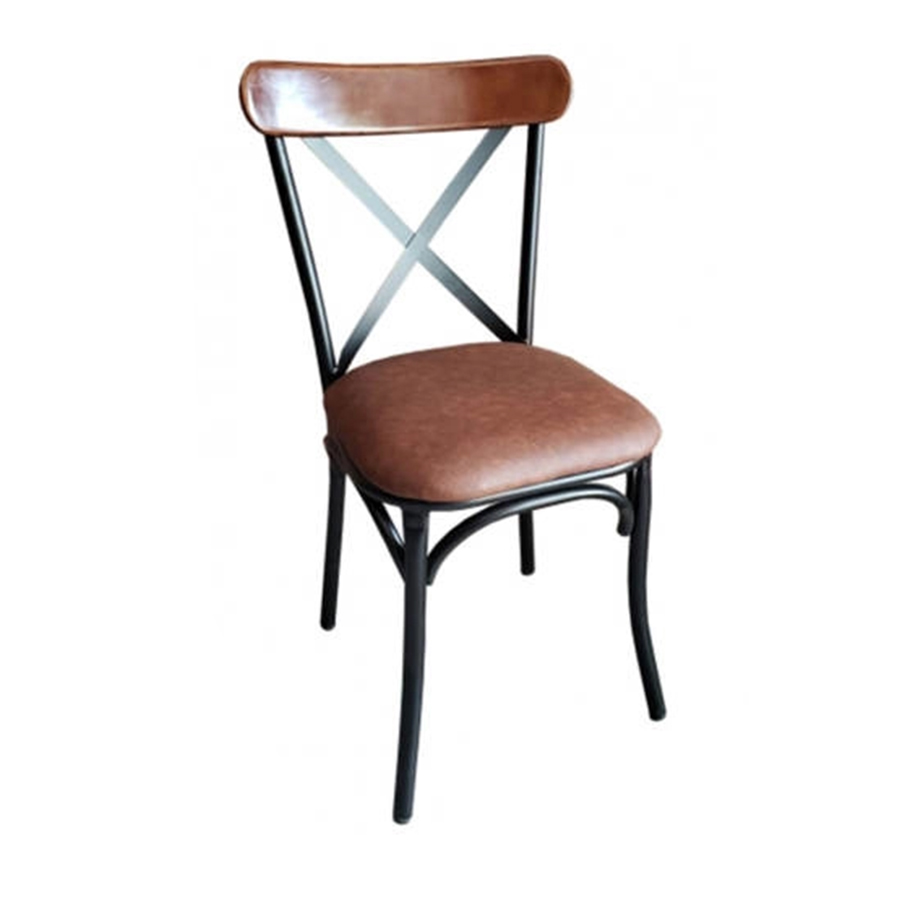 Ghế Bistro mặt nệm khung sắt sơn tĩnh điện GCF-08