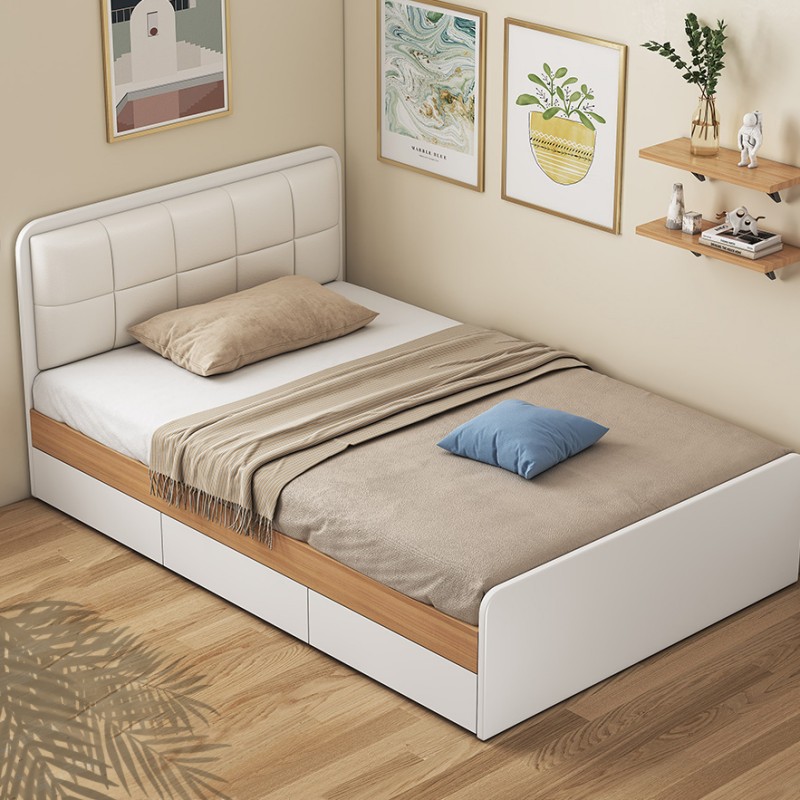 Giường ngủ gỗ MDF đầu giường bọc nệm GNG-08