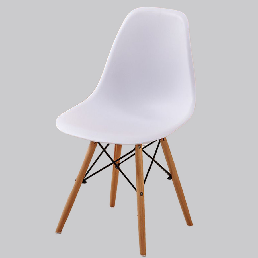 Ghế eames nhựa chân gỗ, ghế ăn - ghế cafe giá rẻ GCF-01