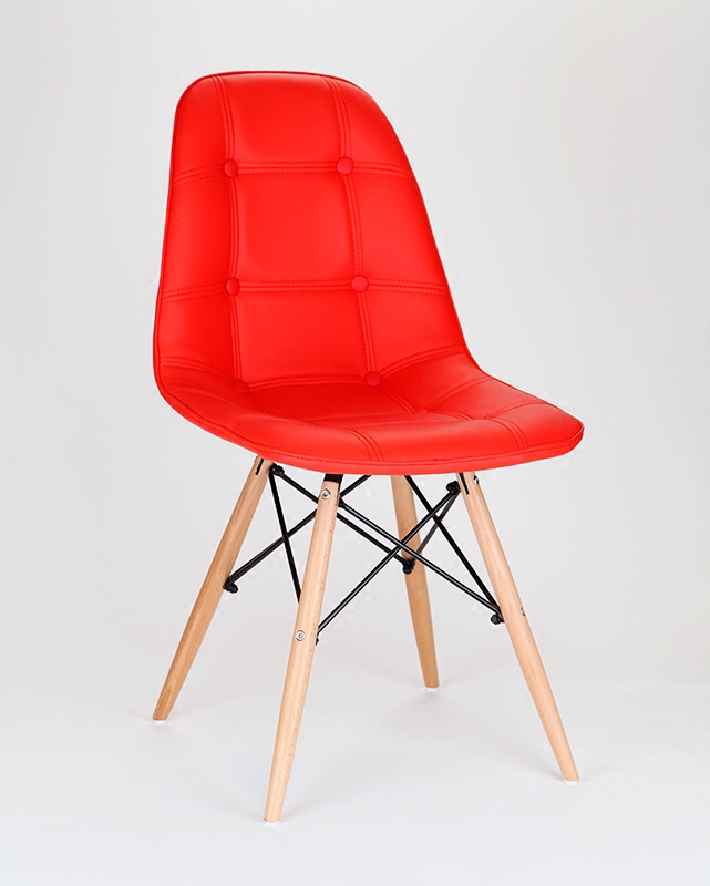 Ghế cafe nệm cúc chân gỗ GCF-04