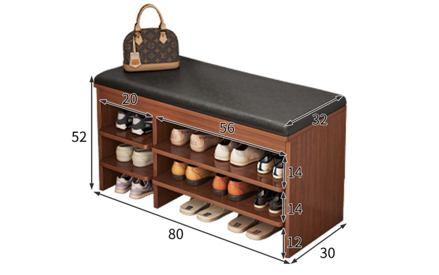 Kệ để giày 3 tầng có nệm ngồi KG-17