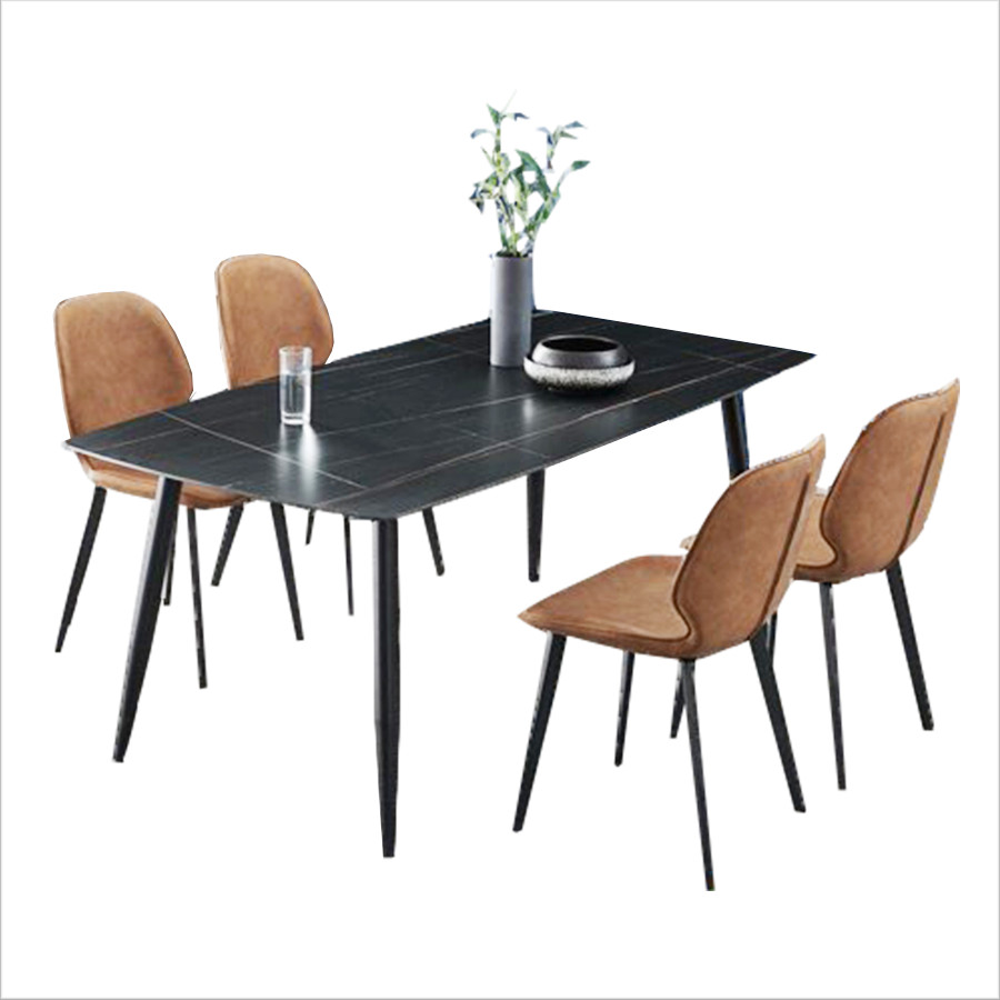Bộ bàn ăn mặt đá hình chữ nhật 4 ghế giá rẻ BBA-74