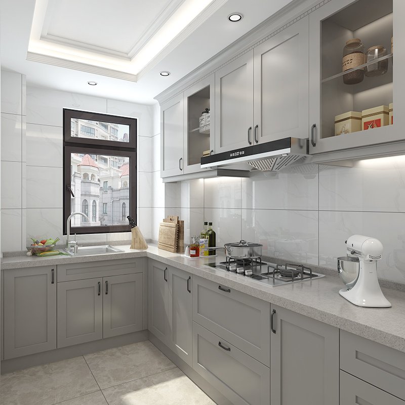 Tủ bếp tân cổ điển sơn 2K cao cấp TB-03