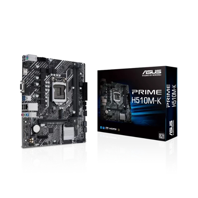 Mainboard ASUS PRIME H510M-K (Intel H510, Socket 1200, m-ATX, 2 khe Ram DDR4)