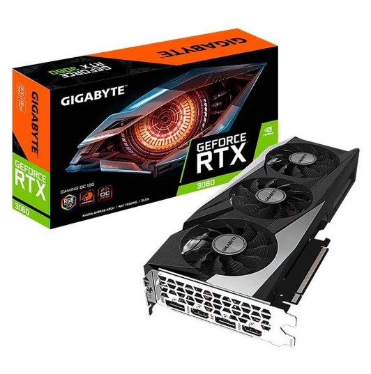 CARD MÀN HÌNH GIGABYTE RTX 3060 12G V2 Gaming OC (3 fan)