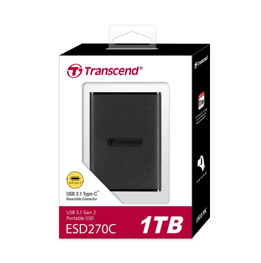Ổ cứng di động 1TB SSD ESD270C USB 3.1 Gen 2 type C Transcend