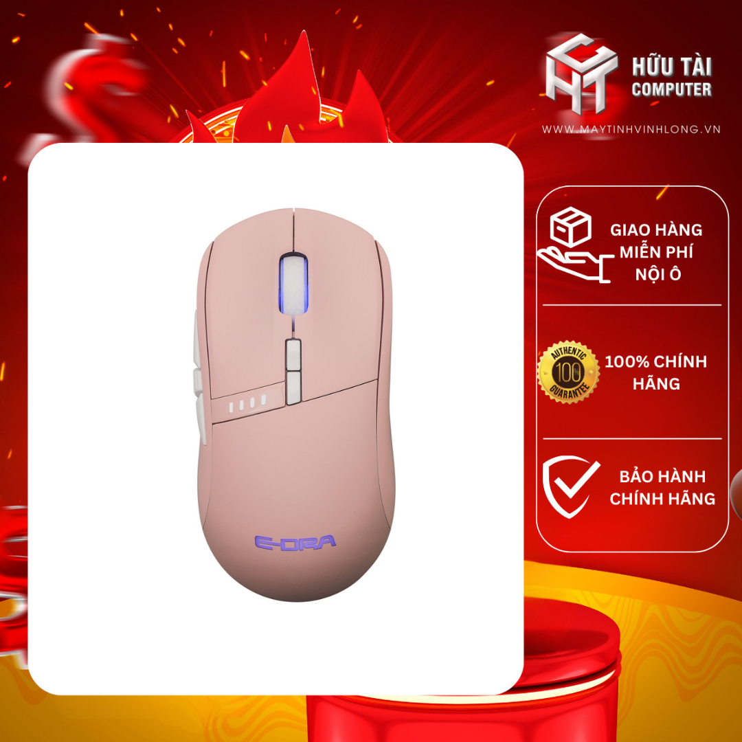 Chuột E-Dra EM620W Pink Wireless
