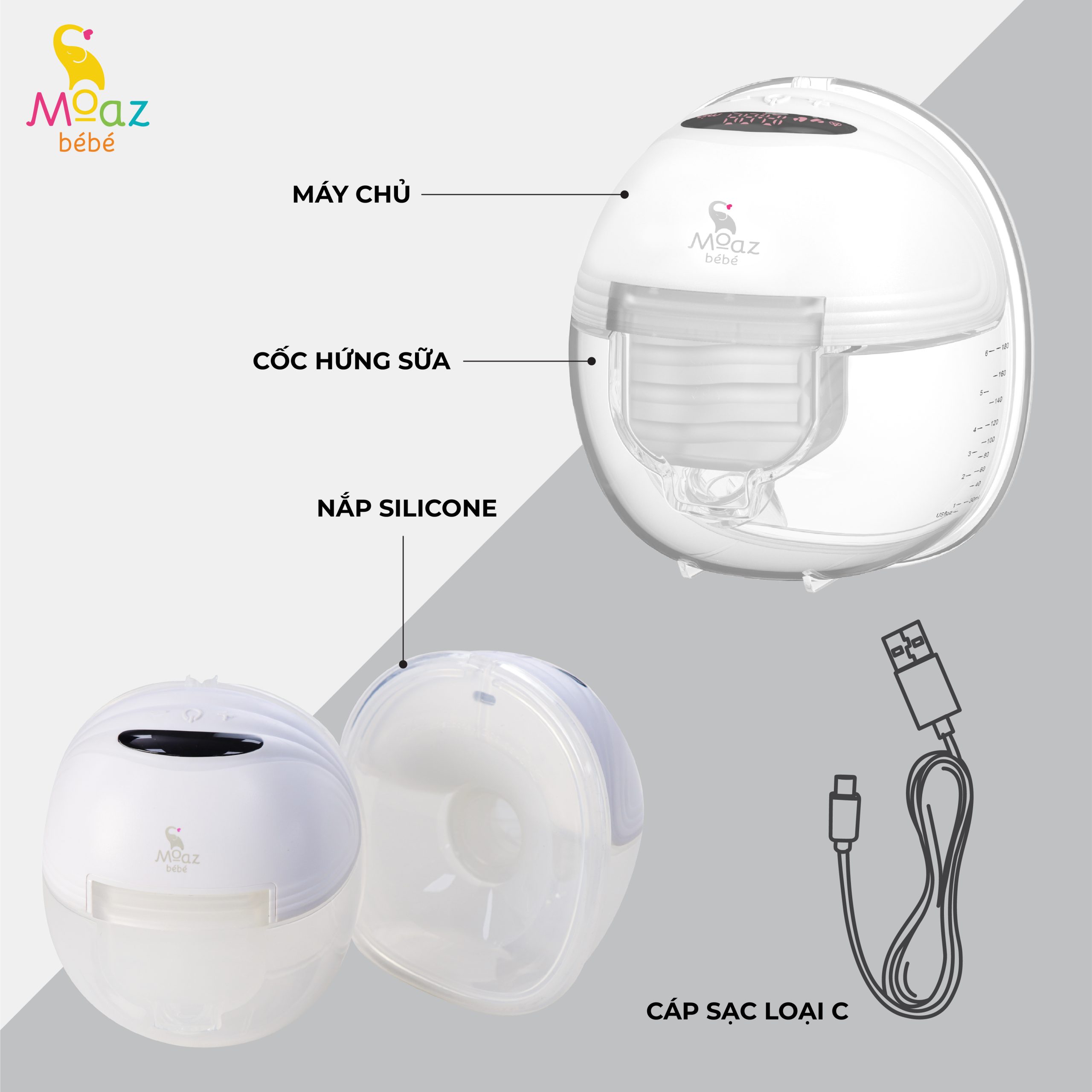 MÁY HÚT SỮA RẢNH TAY KHÔNG DÂY MOZABEBE MB052
